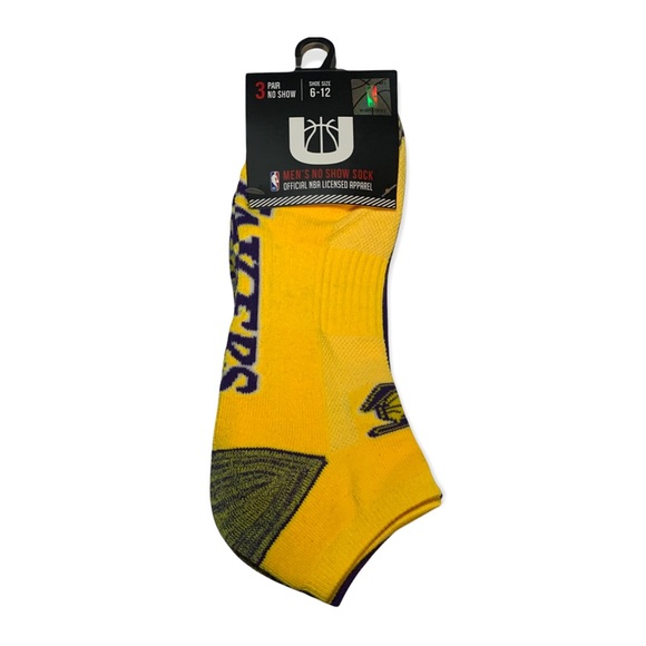 Lakers Socks - 3 Packs of 3 Pair No Shows - Picture 1 of 3